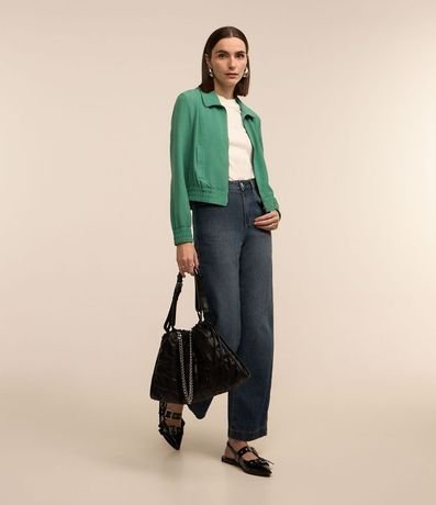 Campera Bomber en Airflow con Puño y Bajo Elásticos 2