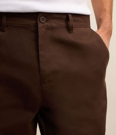 Bermuda Básica en Sarga con Trabillas y Bolsillo 5
