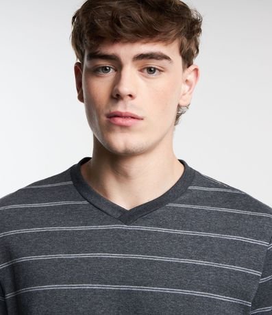 Pijama Largo en Algodón con Estampa Rayas 3