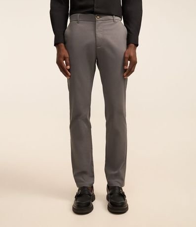 Pantalón Slim en Sarga con Bolsillos Cuchillo 2