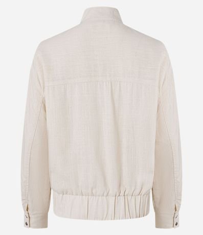 Campera Bomber en Viscolino con Bolsillos Delanteros 2