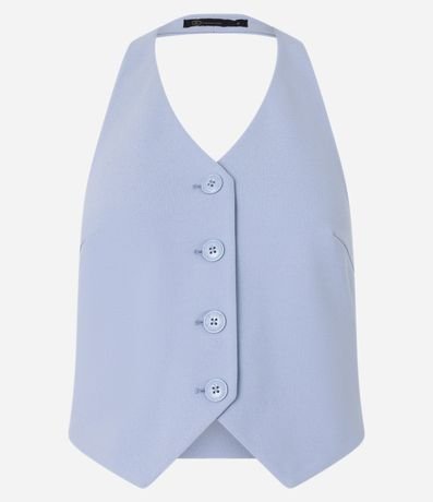 Chaleco Espalda Abierta en Crepé con Abotonado 5