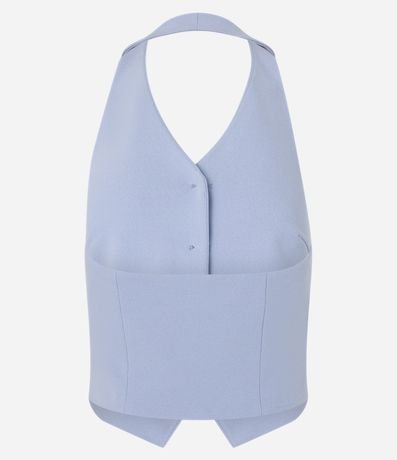 Chaleco Espalda Abierta en Crepé con Abotonado 6