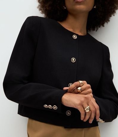 Saco en Crepé con Botones Diferenciados 3