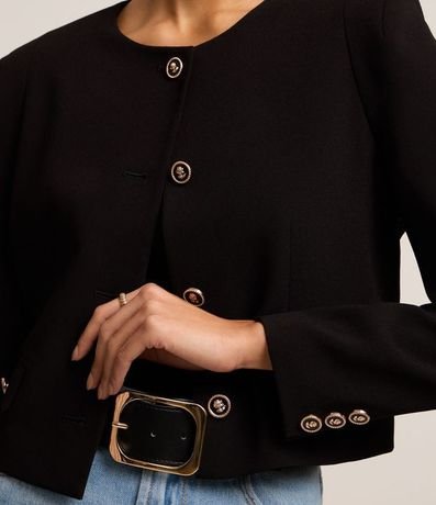 Saco en Crepé con Botones Diferenciados 3