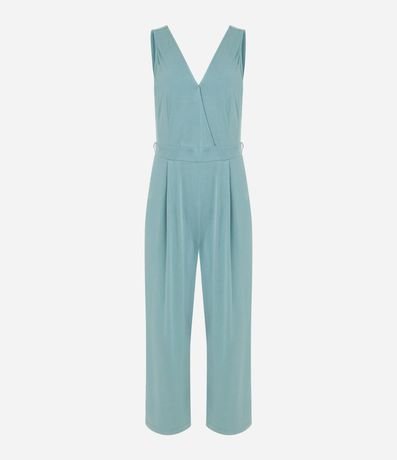Mono Pantalona en Viscosa con Escote Traspasado 6