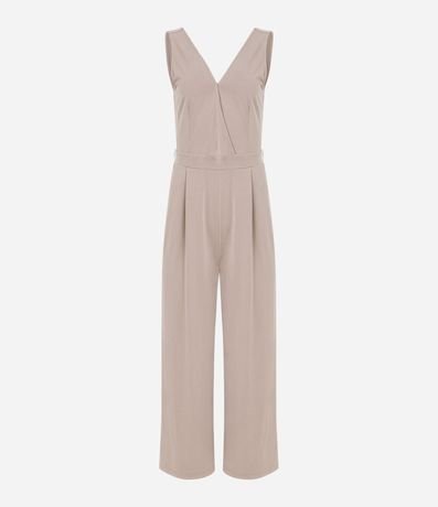 Mono Pantalona en Viscosa con Escote Traspasado 5