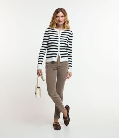 Pantalón Skinny en Terciopelo Cotelê