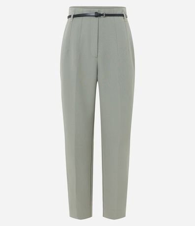 Pantalón Carrot en Sastrería con Cinturón en Pu 5