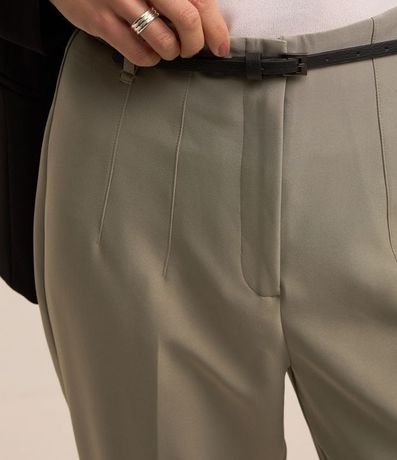 Pantalón Carrot en Sastrería con Cinturón en Pu 4
