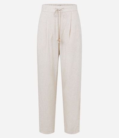 Pantalón Fluído en Viscolino con Cintura Elástica y Lazo 5