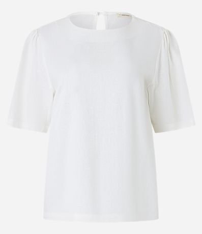Blusa en Viscolino con Manga Abullonada 5