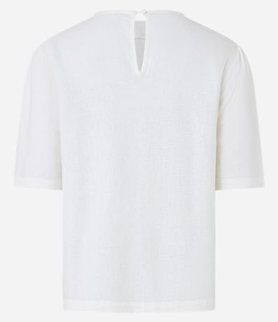 Blusa en Viscolino con Manga Abullonada 6