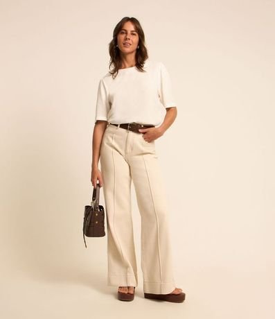 Blusa en Viscolino con Manga Abullonada 2