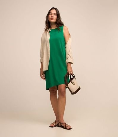 Vestido en Viscosa sin Manga con Cierre en la Espalda 2