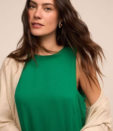 Vestido en Viscosa sin Manga con Cierre en la Espalda 3