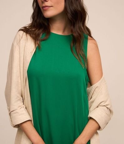 Vestido en Viscosa sin Manga con Cierre en la Espalda 4