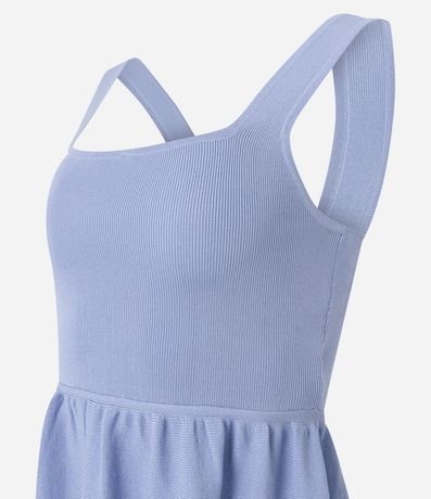 Blusa Peplum en Punto con Escote Cuadrado 6