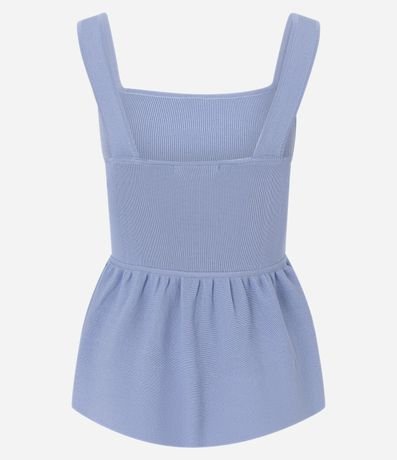Blusa Peplum en Punto con Escote Cuadrado 7