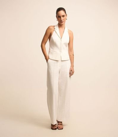 Chaleco Espalda Abierta en Tweed Texturizado 2