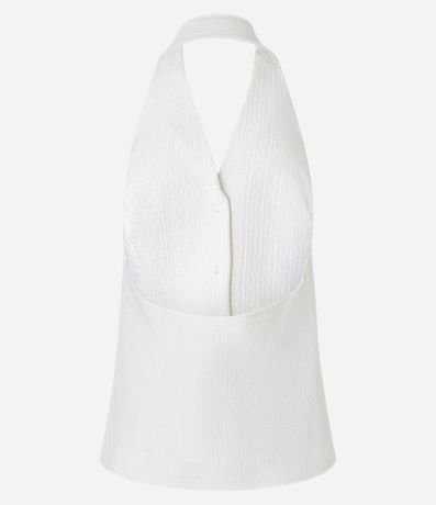 Chaleco Espalda Abierta en Tweed Texturizado 7