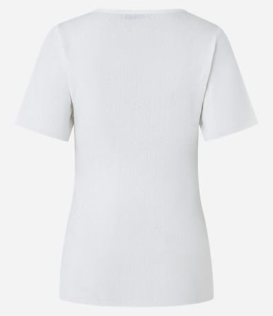 Blusa en Viscosa con Aro Abierto en el Escote V 7