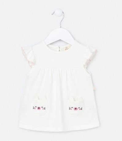 Conjunto Infantil con Bolsillos de Carita de Animalito - Talle 0 a 18 meses 2