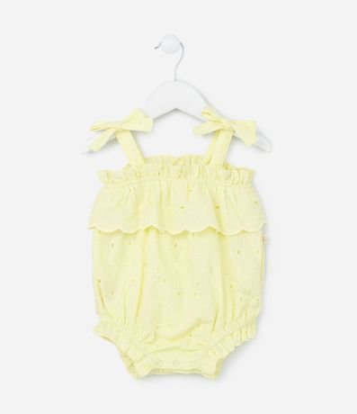 Enterito Infantil con Lazo y Volados - Talle 3 a 18 meses