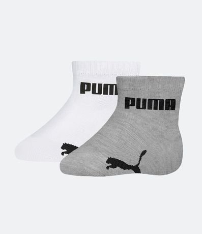 Kit 02 Medias Infantiles en Algodón Puma - Talle 17 a 24 meses