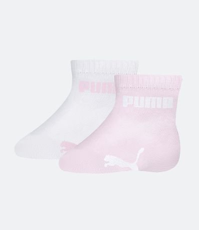 Kit 02 Medias Infantiles en Algodón Puma - Talle 17 a 24 meses