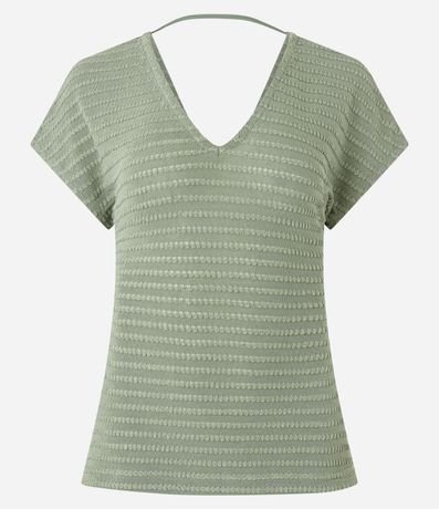 Blusa en Tejido Texturizado con Lazo en la Espalda 6