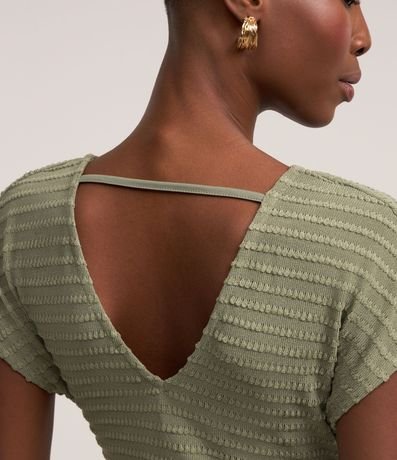 Blusa en Tejido Texturizado con Lazo en la Espalda 4