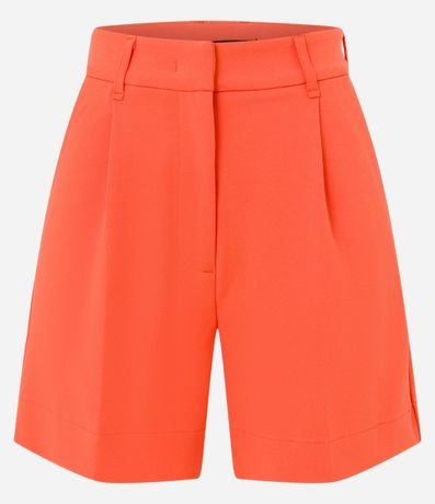 Short Cintura Alta en Crepé con Trabillas y Pliegues 5