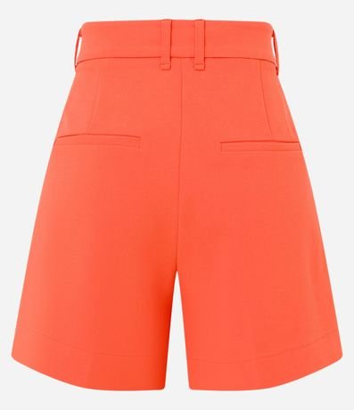 Short Cintura Alta en Crepé con Trabillas y Pliegues 6