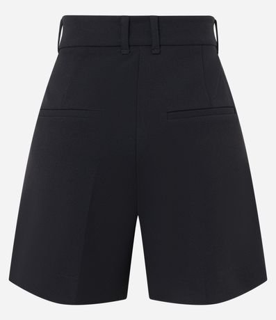 Short Cintura Alta en Crepé con Trabillas y Pliegues 6