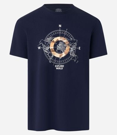 Remera Comfort en Algodón con Estampado Brújula Explore World 4