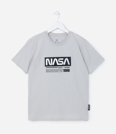 Remera Infantil con Estampa en Relieve Holográfico NASA - 5 a 14