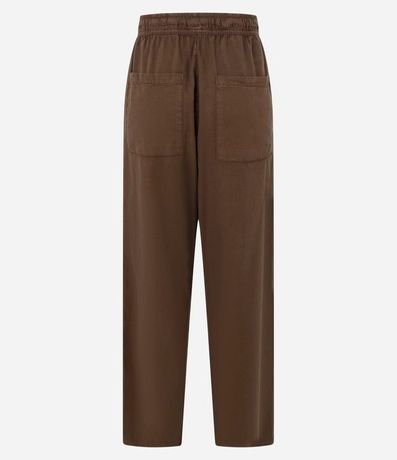 Pantalón Recto Cropped Cintura Alta en Sarga con Lazo 6