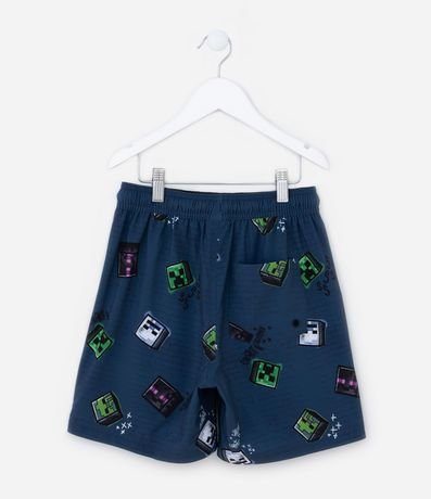 Bermuda Infantil con Estampa Minecraft - Talle 4 a 12 años 2