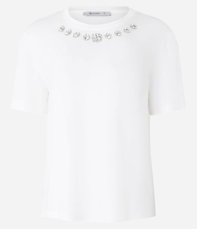 Blusa en Viscosa con Brillo Floral en el Cuello 4