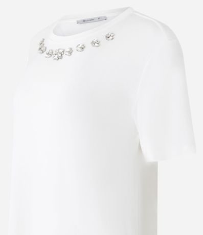 Blusa en Viscosa con Brillo Floral en el Cuello 5