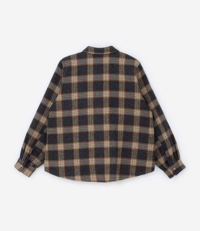 Camisa en Franela de Cuadros con Bolsillos Curve & Plus Size 6