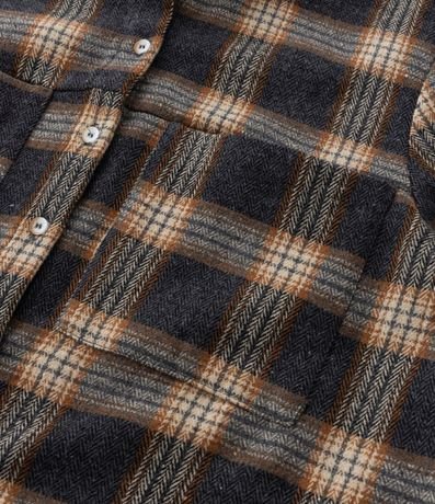 Camisa en Franela de Cuadros con Bolsillos Curve & Plus Size 7