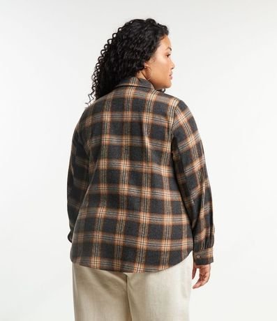 Camisa en Franela de Cuadros con Bolsillos Curve & Plus Size 3