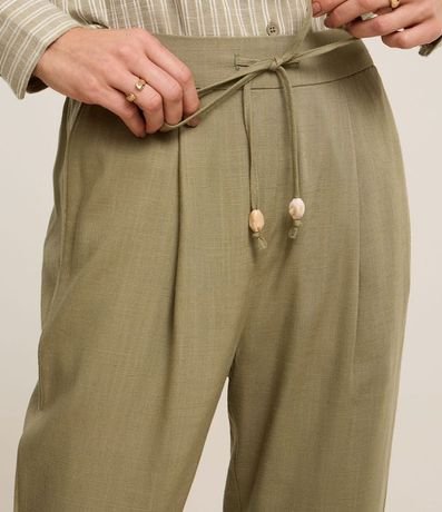 Pantalón Fluído en Viscolino con Cintura Elástica y Lazo 4
