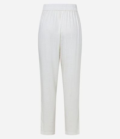 Pantalón Fluído en Viscolino con Cintura Elástica y Lazo 7
