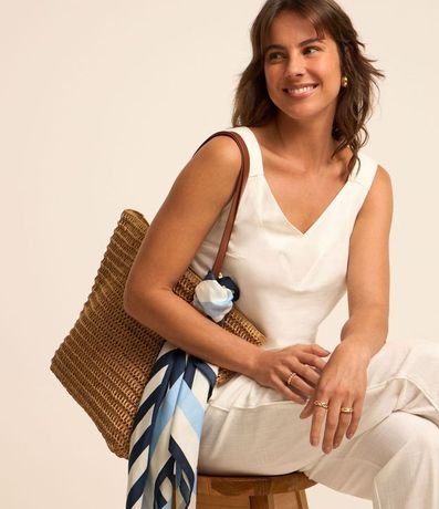 Pantalón Fluído en Viscolino con Cintura Elástica y Lazo 5