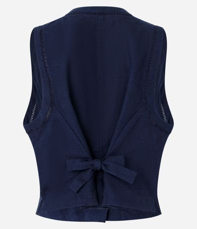 Chaleco en Sastrería con Bordado Floral 8