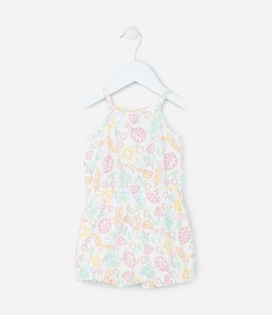 Enterito Infantil con Estampa Hojas y frutas - Talle 0 a 18 Meses 2