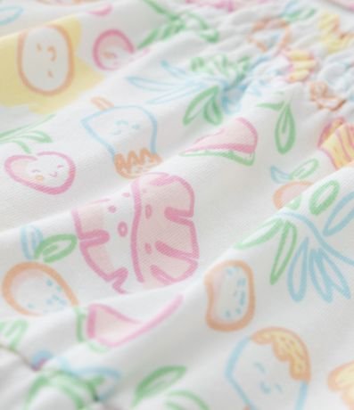 Enterito Infantil con Estampa Hojas y frutas - Talle 0 a 18 Meses 3